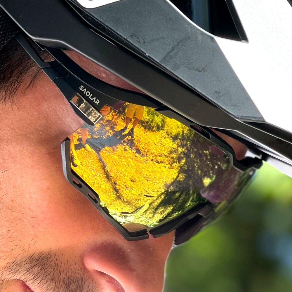 Biker with Rapture photochromic cycling glasses