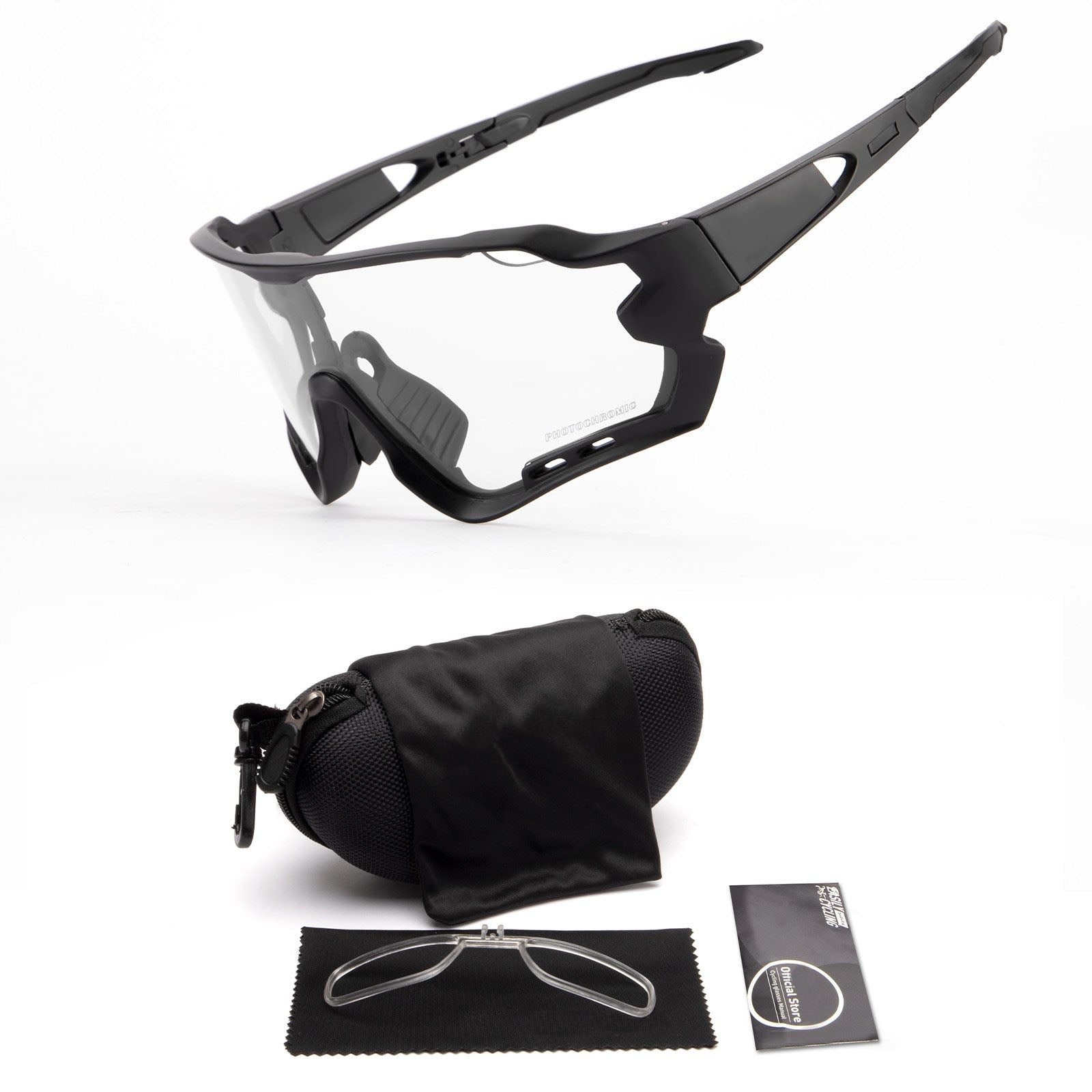 Cuttle photochromic cycling sunglasses - Black