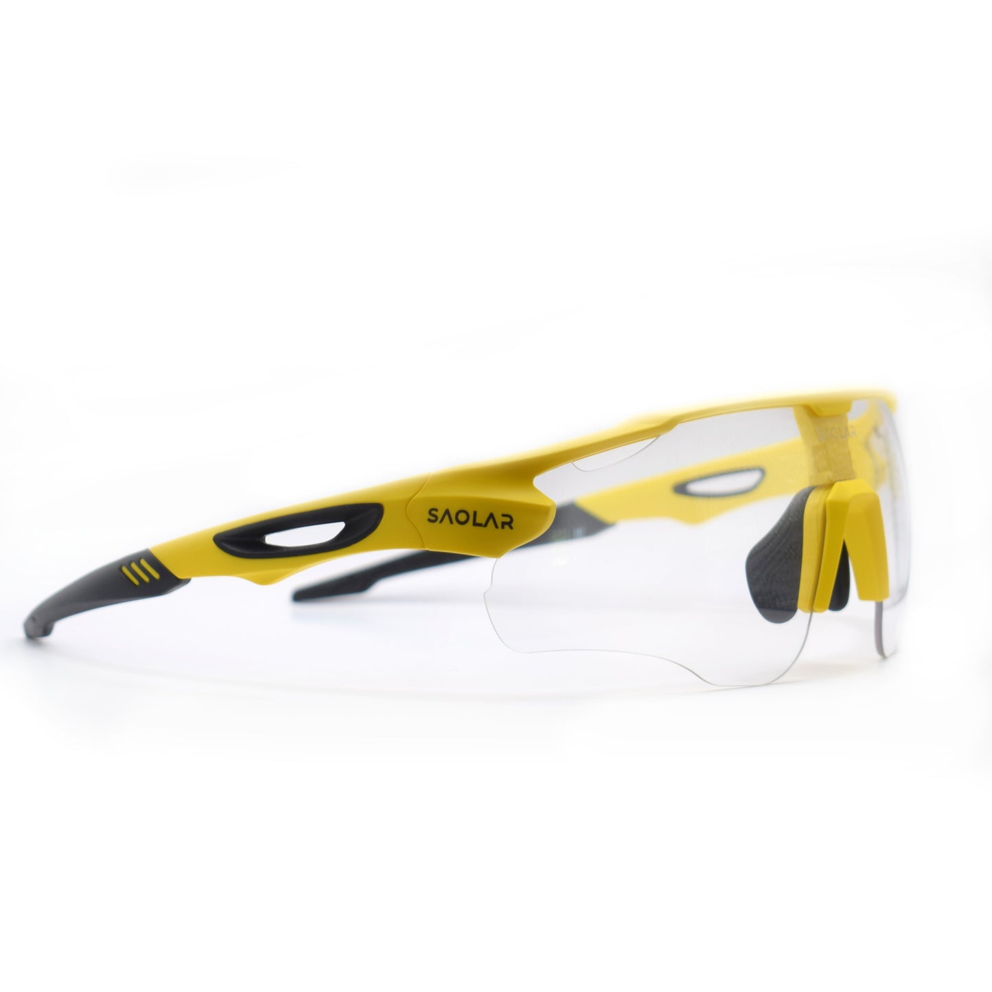Helios Photochromic Cycling Glasses - Side view transparent