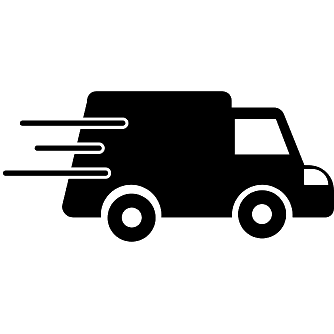 Icon of a delivery truck with a shipping box, representing free shipping for all orders.