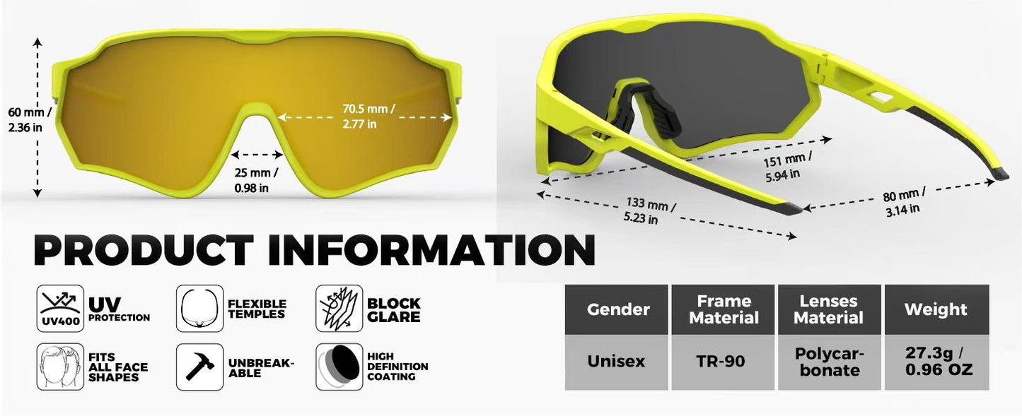 Aquavex SAOLAR sunglasses offer UV400 protection, flexible TR-90 frame, unbreakable polycarbonate lenses, anti-glare coating, and lightweight 27.3g design.