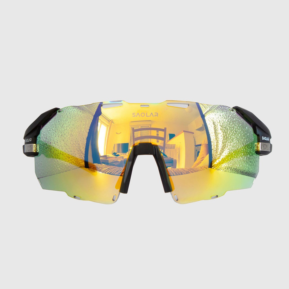Rapture photochromic cycling glasses - front view no bumper