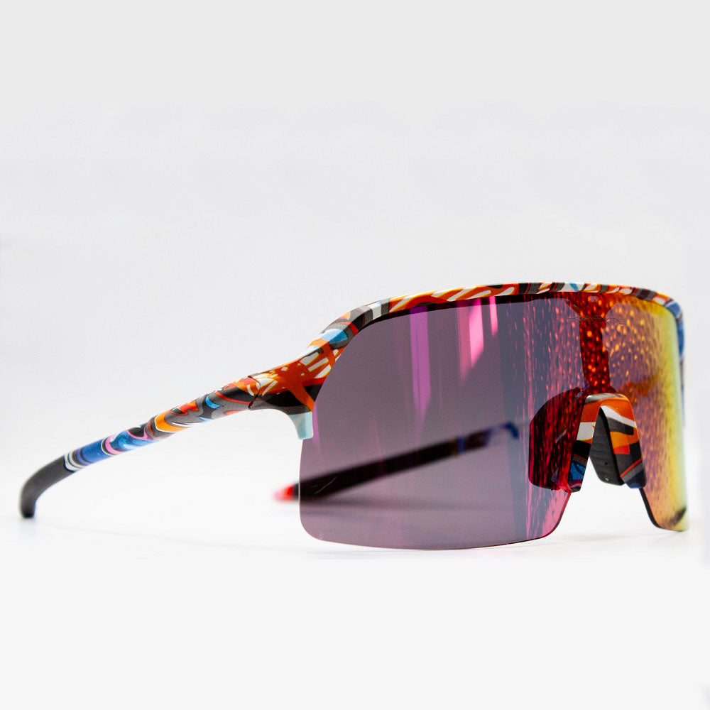 Gasoline photochromic bike glasses - profile view 2
