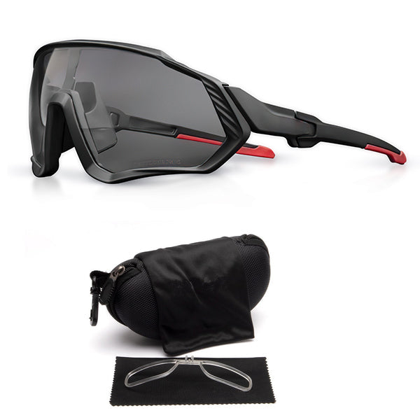 Sunreact photochromic cycling glasses - Black Red